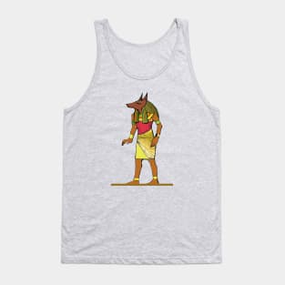 Ancient Egyptian Painting - Anubis, the Wolf God Tank Top